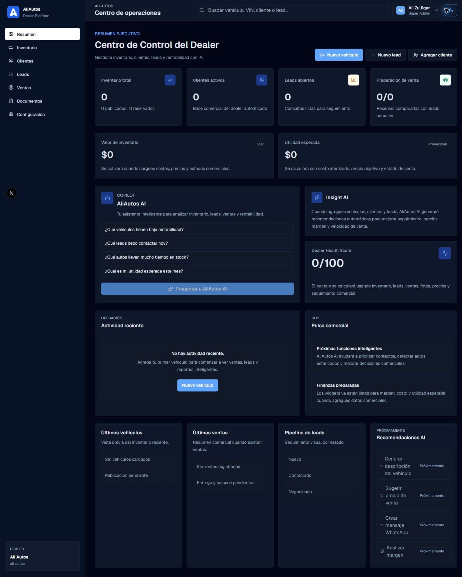 AUTOMOTRA dashboard